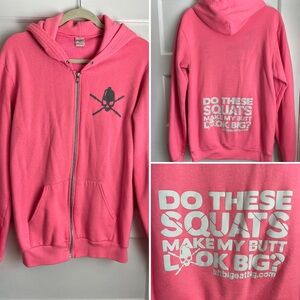 American Apparel Pink Zip Up Sweatshirt (fitness)